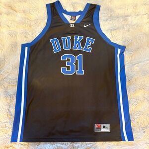 VTG Nike Duke Blue Devils Jersey Mens XL Black #31 Basketball Team